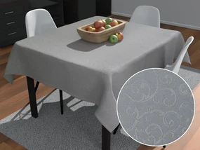 Biante Teflónový štvorcový obrus TF-086 Ornamenty na sivom 70x70 cm