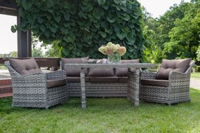 DIVINO ZÁHRADNÝ SET 2 x KRESLO + STÔL + POHOVKA