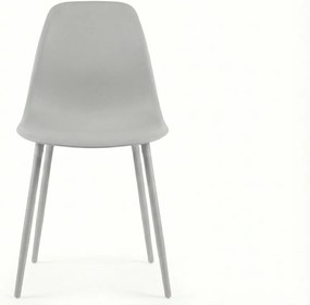 Jedálenská stolička OSAKA plastová, svetlo sivá