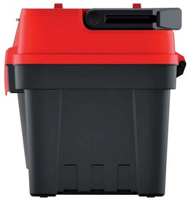 Kufor na náradie s alu držadlom 59,4 × 28,8 × 30,8 cm, prepážky, červená