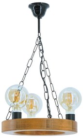 Luster na reťazi IOS 3xE27/60W/230V pr. 30 cm buk