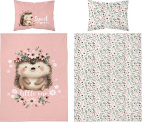 Detexpol Obliečky do postieľky 100x135 + 40x60 cm - Roztomilý ježko