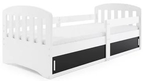 Detská posteľ CLASSIC 1 160x80 cm Biela/čierna