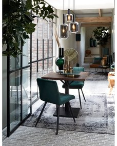 Sivé stropné svietidlo so skleneným tienidlom ø 21 cm Lekar - Light &amp; Living