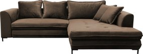 XXXLutz ROZKLADACIA ROHOVÁ SEDAČKA, textil, hnedá Livetastic - Online Only obývacie izby - 001574004303