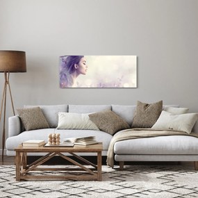 Obraz ženy s levanduľami (120x50 cm)