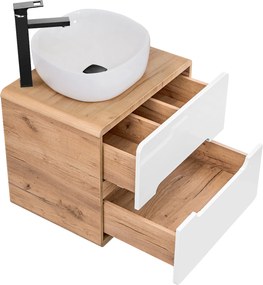 Comad Kúpeľňová skrinka pod umývadlo Aruba White 60 dub craft/biela