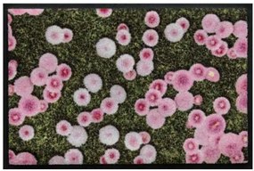 Kvety a listy premium rohožka - ružové kvety (Vyberte veľkosť: 60*40 cm)