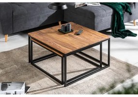 Konferenčný stôl 40001 75x75cm 2-Set Drevo Palisander - Komfort-nábytok