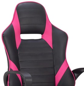 BONTEC Herné kreslo, hojdací mechanizmus, čierna ekokoža, KA-Y207 PINK Farba: Čierna