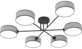 Prisadený luster MAGA 6xE14/10W/230V sivý