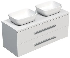 Kúpeľňová skrinka pod umývadlo SAT Cube Way 120x53x46 cm biely lesk CUBE461203BISAT45, 1 ks