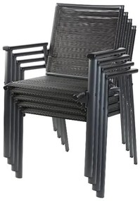 Livarno home Rozkladací záhradný stôl Miami + Záhradná stolička Miami, 4 kusy  (800008470)