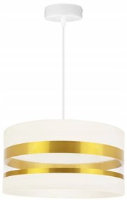 Závesné svietidlo Intense Gold, 1x textilné tienidlo (výber zo 6 farieb), (výber z 3 farieb konštrukcie), (fi 40cm)