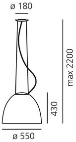 Artemide AR A242100 - Luster na lanku NUR 1xE27/205W/230V