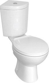 Novoterm Rohové WC kombi NV-Corner KR 61 ZO so zadným odpadom a SoftClose sedadlom