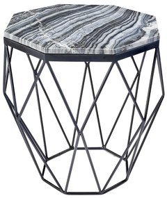 Konferenčný stolík Diamond 50cm mramor čierna šedá