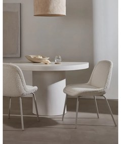 Betónový okrúhly záhradný jedálenský stôl ø 120 cm Aiguablava - Kave Home