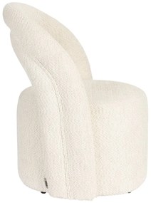Krémové otočné kreslo z textílie buklé Seina – Dutchbone