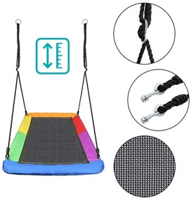 Hojdačka bocianie hniezdo, 150x80 cm, farebná