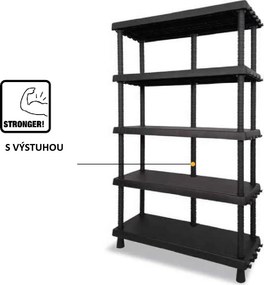 ARTPLAST Davide + D+90455 Regál s nastaviteľnou výškou políc, 5 políc, šírka 92 cm