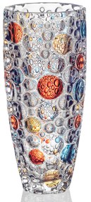 Bohemia Jihlava sklenená váza Lisboa (farebný variant) 35,5 CM