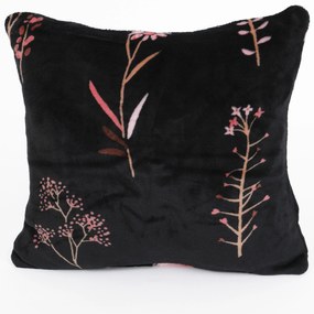 Obliečka na vankúšik mikroplyš Exclusive 40 × 40 cm - Vlčie maky čierne