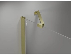 Mexen Mist-H Duo, 2-krídlový výklopný sprchový kút 95 x 85 cm, číre sklo, zlatý matný profil, 8A5-095L-085P-55-00