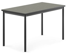 Stôl SONITUS, 1200x700x720 mm, linoleum - tmavošedá, antracit