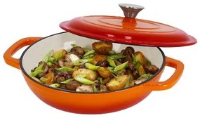 Silvercrest®  Liatinová servírovacia panvica, 2,4 l (oranžová)  (100393065)