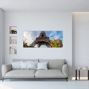 Obraz - Eiffelova farebná veža (120x50 cm)