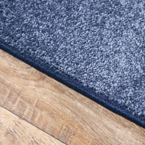 AladinWorld Expres, Kusový koberec Velur Ultra tm. modrý štvorec, 400x400, modrá, obývacia izba