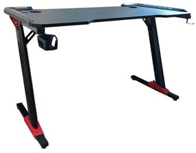 Profesionálny herný stôl s karbónovým povrchom, s LED osvetlením