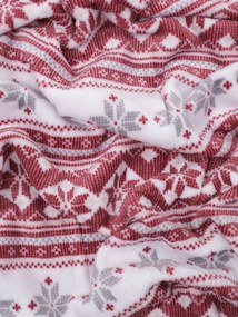 Deka mikroplyš 220 × 200 cm – Winter červené