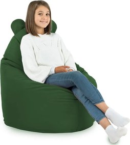 Detské kreslo Sako TEDDY – mäkké plyšové kreslo pre najmenších Farba: Tm. zelený