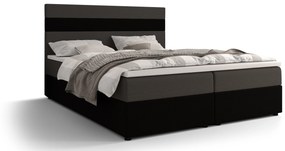 Manželská posteľ Boxspring 140 cm Locos Comfort (tmavosivá + tmavohnedá) (s matracom a úložným priestorom). Vlastná spoľahlivá doprava až k Vám domov. 1056122