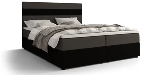 Manželská posteľ Boxspring 180 cm Locos (tmavosivá + tmavohnedá) (s matracom a úložným priestorom). Vlastná spoľahlivá doprava až k Vám domov. 1056134