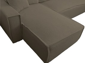 Rozkladacia obojstranná sedacia súprava do L SMART BOUCLE 232x143 cm, sivohnedá