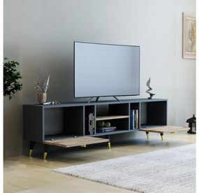 TV stolík/skrinka Kadole 1 (orech + antracit) . Akcia -19%. Vlastná spoľahlivá doprava až k Vám domov. 1095327