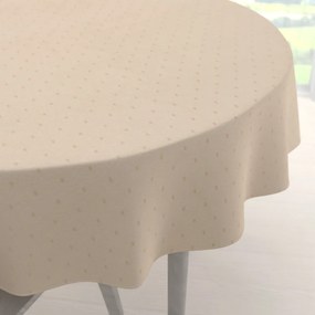 Biante Teflónový okrúhly obrus TF-085 Obdĺžničky na béžovom Ø 110 cm
