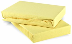 Plachta posteľná svetložltá Superstretch EMI: Plachta 90 (100)x200