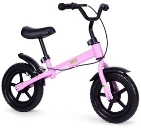 Balančný bicykel s brzdou pre deti, kolesá EVA , ružový