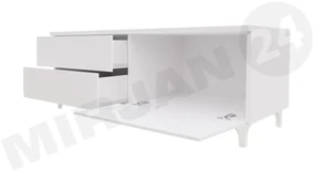 Set 2 TV skriniek Clea XI W Double (biela + lesk biely) (s modrým LED osvetlením). Vlastná spoľahlivá doprava až k Vám domov. 1106199