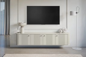 Závesný TV stolík Vespera 4D 187 cm - kašmírová / čierna