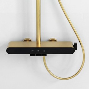 Rea Farel, sprchový set s vaňovým výtokom, zlatá matná, REA-P0355