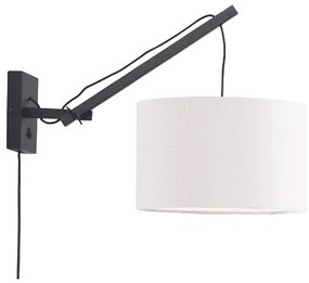 Nástenná lampa andes bambus s biela MUZZA