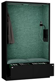 Sally 1150mm korpus Czarny - siedzisko Zielony