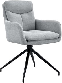 Jedálenská stolička Somers - látka - svetlo šedá