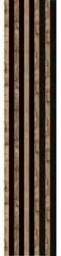 Akustické dekoračné lamely, dub wotan 3D lamely na filcovom podkladu, rozměr 250 x 30 cm, IMPOL TRADE
