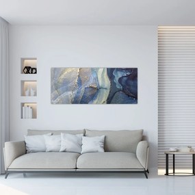 Obraz - Abstrakcia alkoholovým atramentom (120x50 cm)